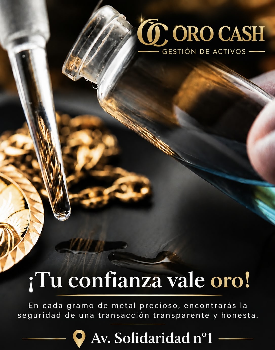 Cartel de Oro Norte Logroño: Tu confianza vale oro, Avenida de la Solidaridad número 1